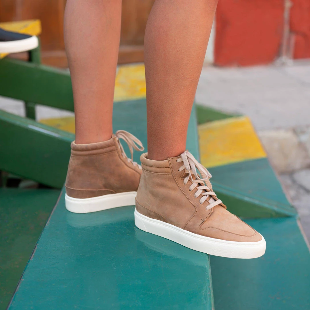 Nisolo Reina High Top Sneaker - Tobacco Sale 4 Nisolo Reina High Top Sneaker - Tobacco Sale