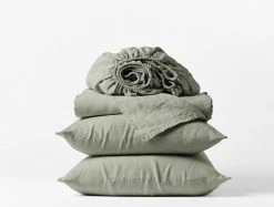 Coyuchi Home Goods Relaxed Linen Sheet Set - Laurel