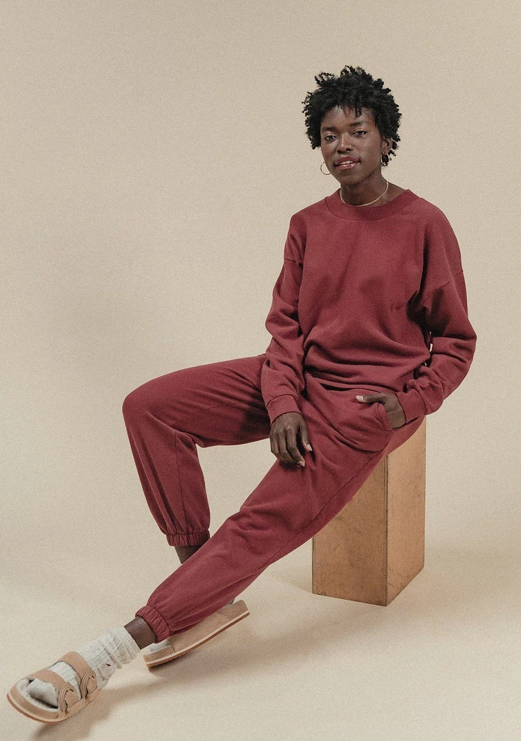 Poplinen René Jogger Sweatpant - Brick Clothing 3 Poplinen René Jogger Sweatpant - Brick Clothing