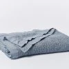 Coyuchi Reyes Waffle Blanket - Steel Blue