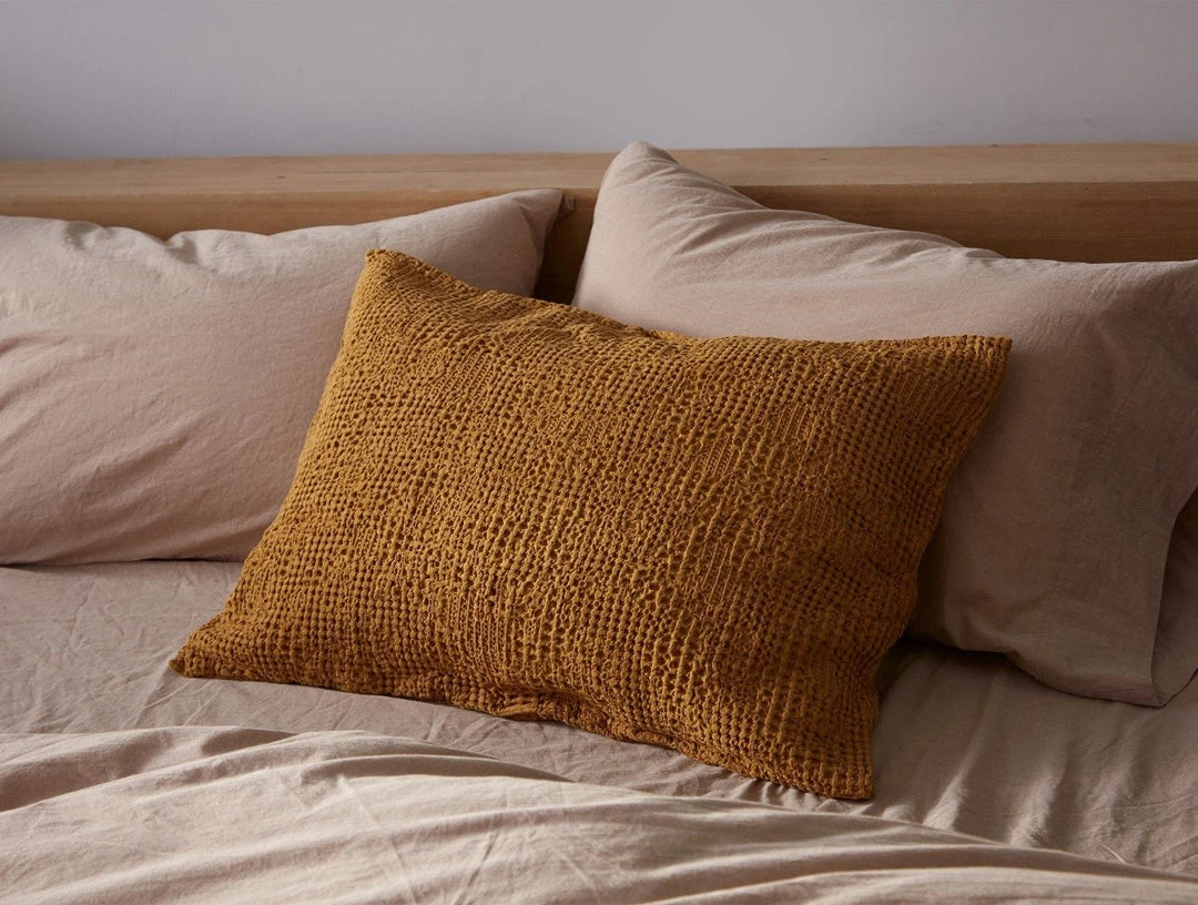Coyuchi Reyes Waffle Sham - Hazel 5 Coyuchi Reyes Waffle Sham - Hazel