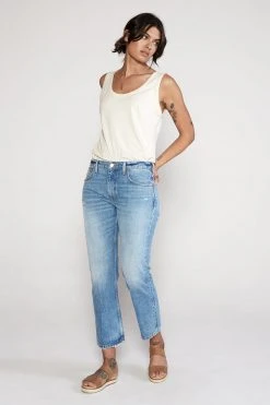 ÉTICA Rhea Midrise Straight Crop Jean - Storm Surge