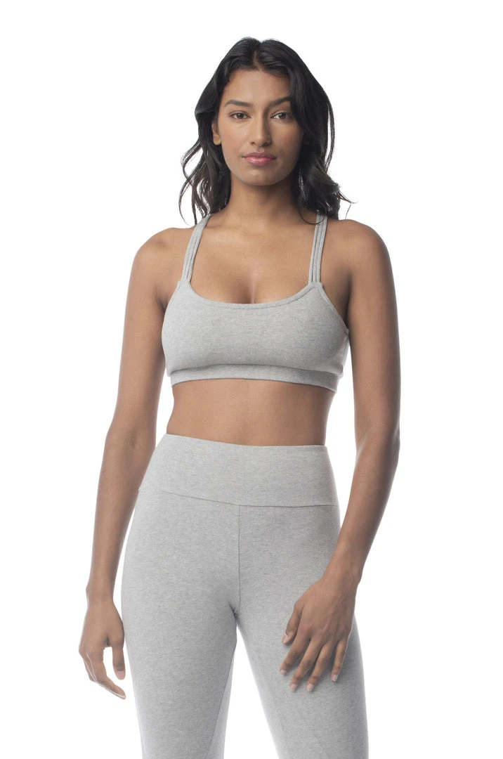 Synergy Organic Clothing Rhythm Yoga Bra - Heather Gray 3 Synergy Organic Clothing Rhythm Yoga Bra - Heather Gray