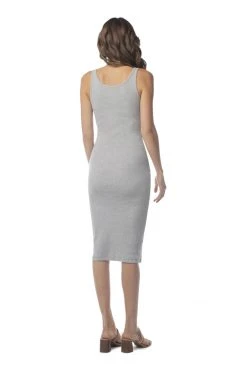 Synergy Organic Clothing Rib Knit Foundation Dress - Heather Gray