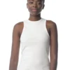 Synergy Organic Clothing Rib Knit Shell Tank Top - White Sale 1 Synergy Organic Clothing Rib Knit Shell Tank Top - White Sale