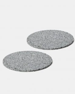 Slash Objects Kitchen + Dining Round Recycled Rubber Trivet Set