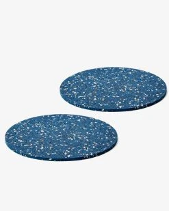 Slash Objects Kitchen + Dining Round Recycled Rubber Trivet Set