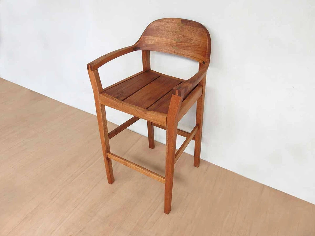 Masaya & Co. Royal Mahogany Xiloa Barstool Set Of 2 - SAMPLE SALE 7 Masaya & Co. Royal Mahogany Xiloa Barstool Set Of 2 - SAMPLE SALE