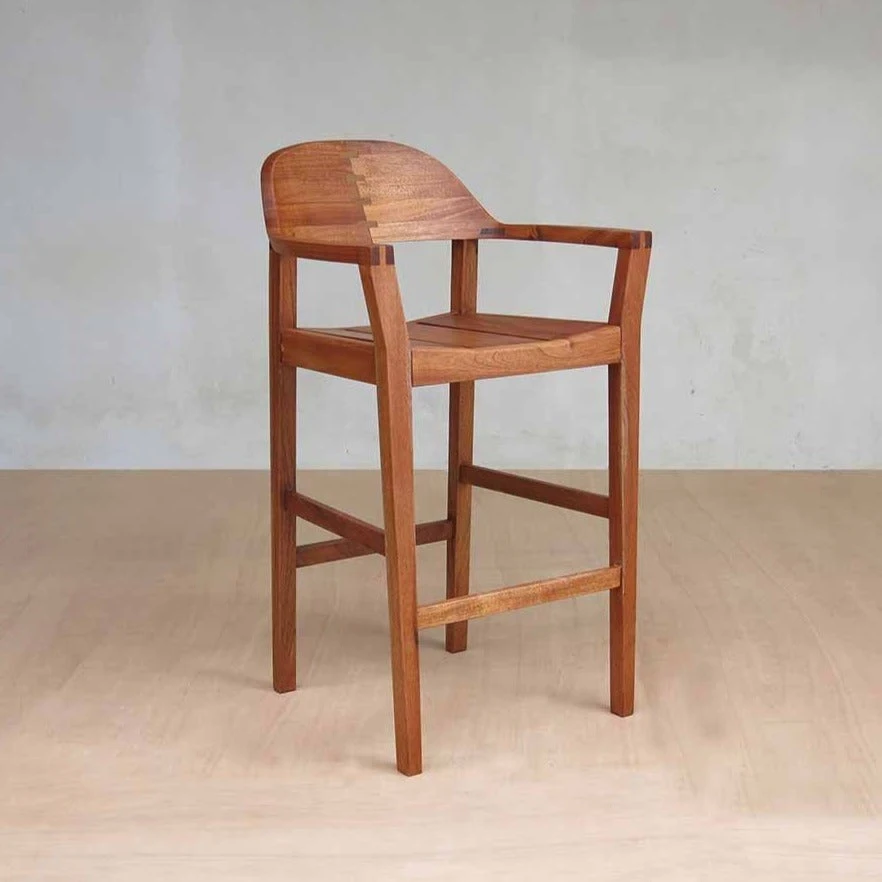 Masaya & Co. Royal Mahogany Xiloa Barstool Set Of 2 - SAMPLE SALE 3 Masaya & Co. Royal Mahogany Xiloa Barstool Set Of 2 - SAMPLE SALE