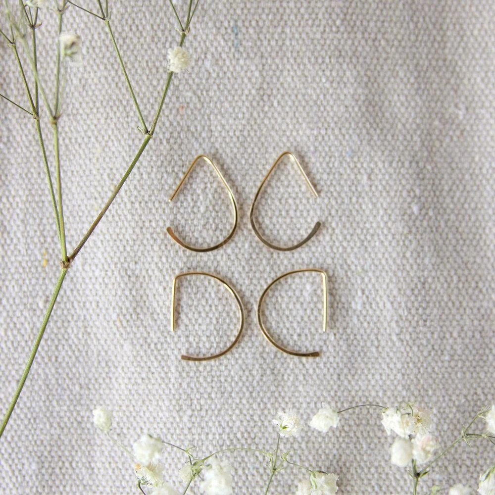 Salt + Still Handcrafted 14K Hook Earrings 5 Salt + Still Handcrafted 14K Hook Earrings