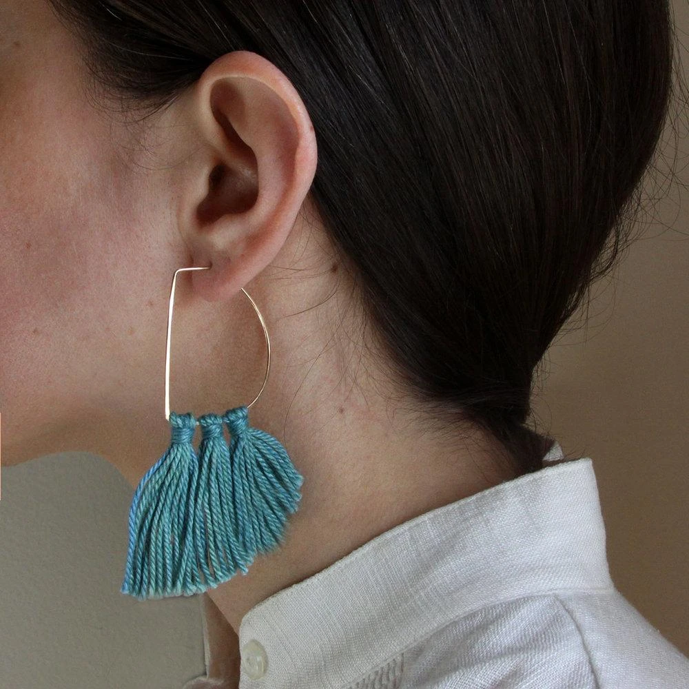 Salt + Still Handcrafted Fin Fringe Earrings 3 Salt + Still Handcrafted Fin Fringe Earrings