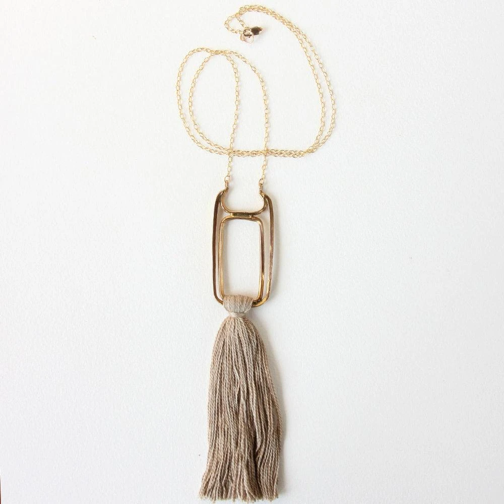 Salt + Still Handcrafted Oblong Necklace 3 Salt + Still Handcrafted Oblong Necklace