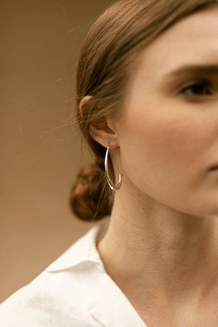 Salt + Still Jewelry Ovate Hoop Earrings 4 Salt + Still Jewelry Ovate Hoop Earrings