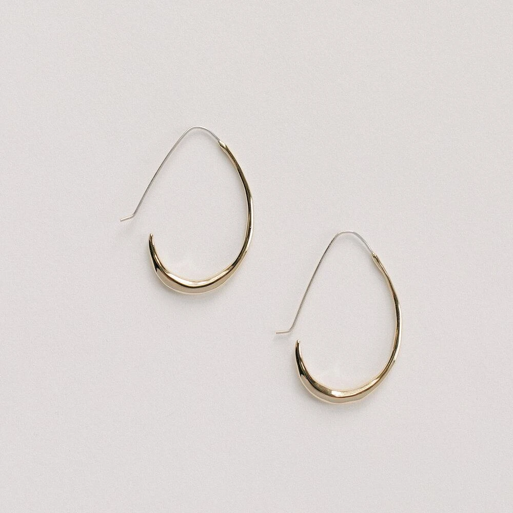 Salt + Still Jewelry Ovate Hoop Earrings 3 Salt + Still Jewelry Ovate Hoop Earrings