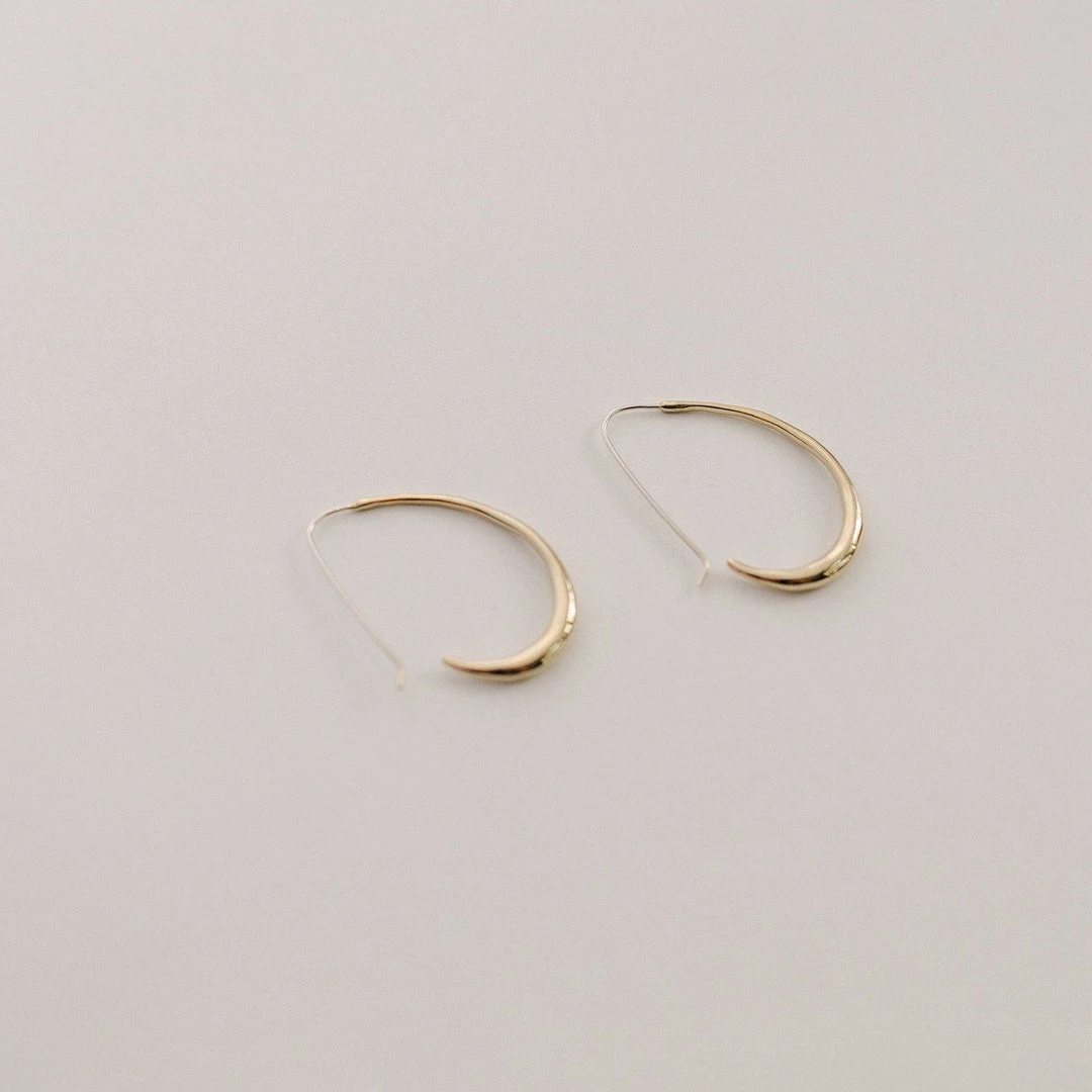 Salt + Still Jewelry Ovate Hoop Earrings 6 Salt + Still Jewelry Ovate Hoop Earrings