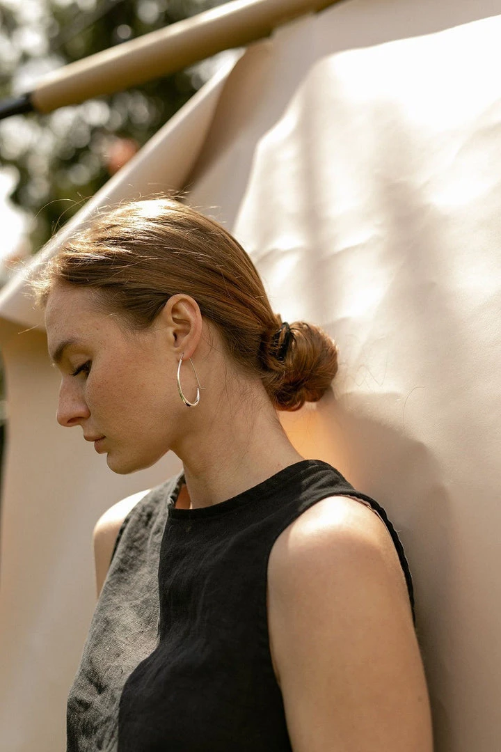 Salt + Still Jewelry Ovate Hoop Earrings 5 Salt + Still Jewelry Ovate Hoop Earrings