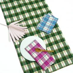 Archive New York San Andres Gingham Table Runner Kitchen + Dining