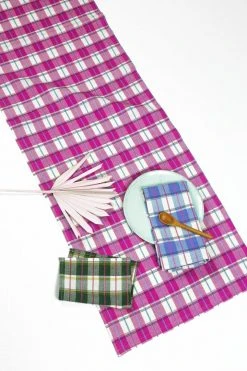 Archive New York San Andres Gingham Table Runner Kitchen + Dining