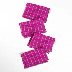 Archive New York San Lucas Plaid Cocktail Napkin Set