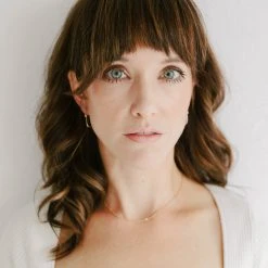 Sara Patino Jewelry Gold Recycled Hoop - White Topaz Best Sellers