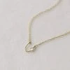 Sara Patino Jewelry Gold Lucky U Recycled Pendant Necklace - White Topaz 1 Sara Patino Jewelry Gold Lucky U Recycled Pendant Necklace - White Topaz