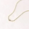 Sara Patino Jewelry Gold Tiny White Topaz Recycled Necklace Special Occasion
