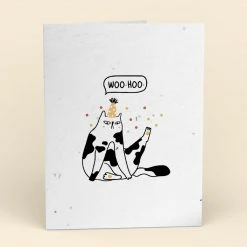 Cute Root Greeting Cards Sarcastic Cat Plantable Cards - 10 Pack