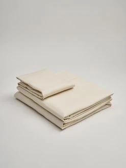 Takasa Home Goods Sateen Bed Sheet Set - Natural
