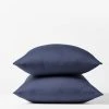 Coyuchi Sateen Pillowcase Set - Moonlight Blue 1 Coyuchi Sateen Pillowcase Set - Moonlight Blue