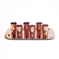 Sertodo Copper Copper Tequilero Shot Cup Flight Set Kitchen + Dining