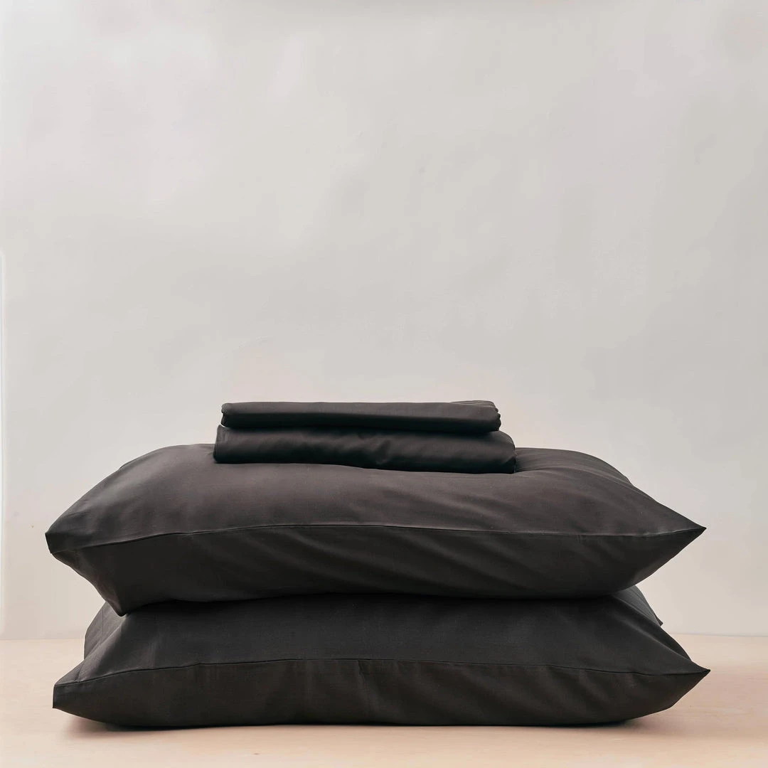 Looma Sateen Sheet Set - Charcoal 3 Looma Sateen Sheet Set - Charcoal