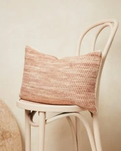 Made Trade Sheila Lumbar Pillow In Salmon - SAMPLE SALE Throw Pillows