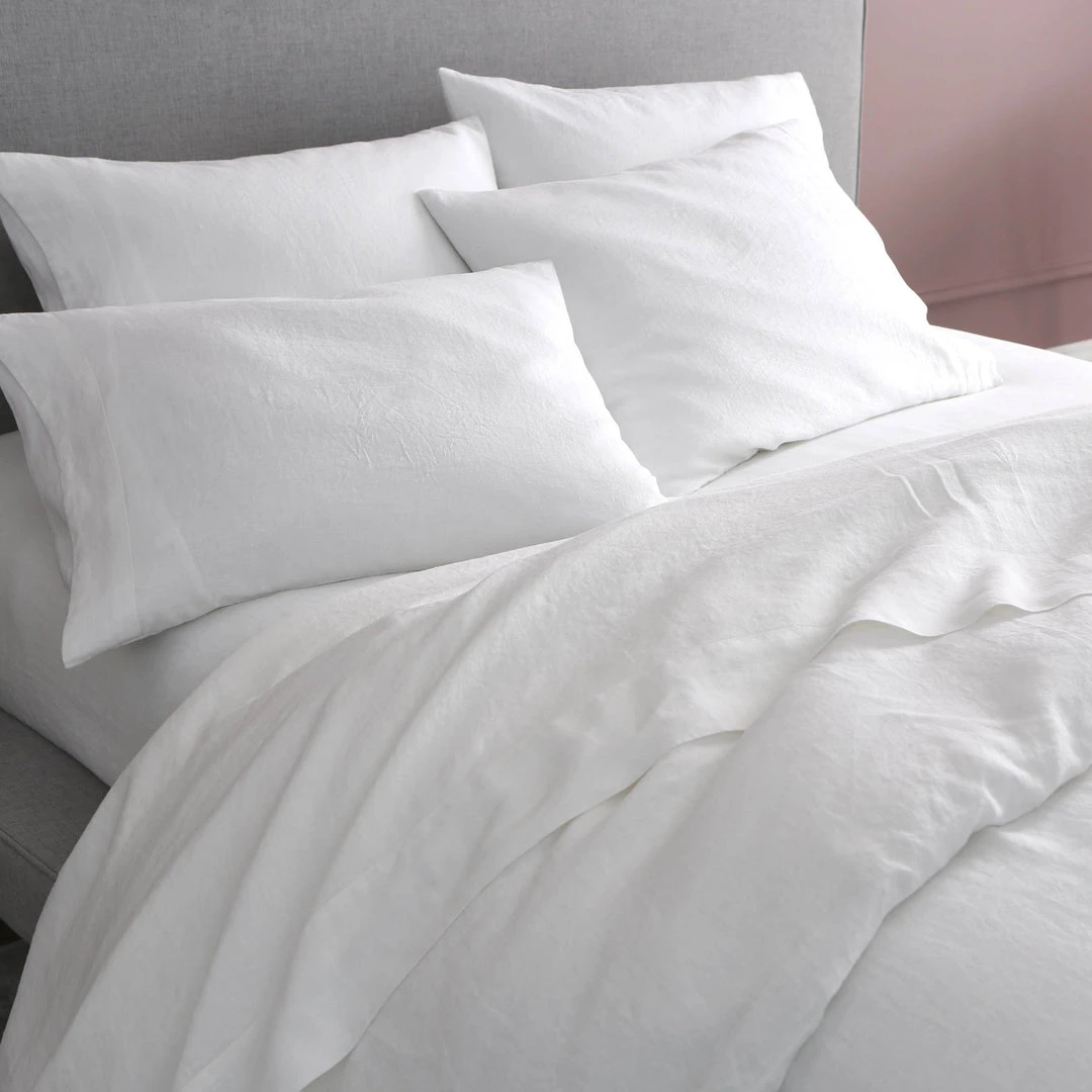 Sijo French Linen Duvet Cover - Snow 3 Sijo French Linen Duvet Cover - Snow