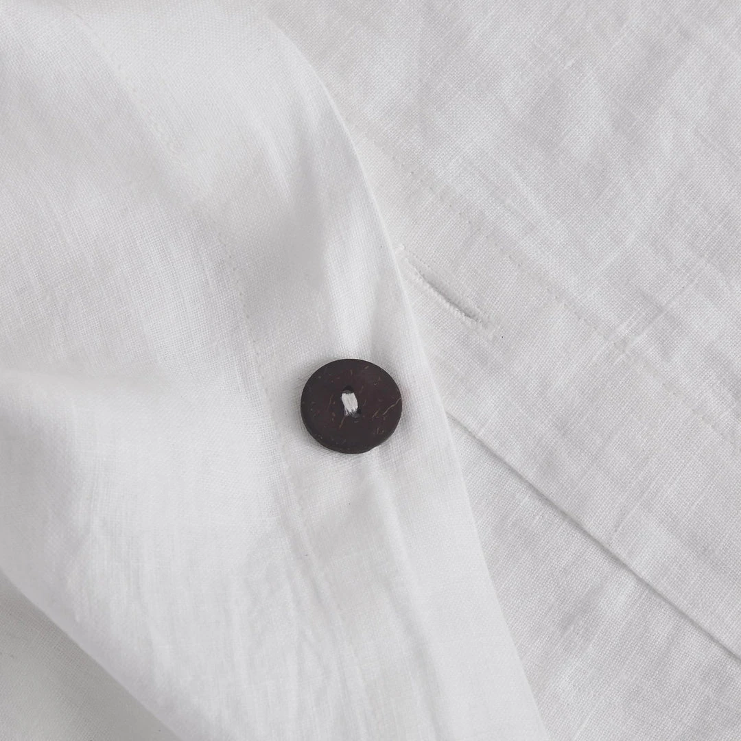 Sijo French Linen Duvet Cover - Snow 5 Sijo French Linen Duvet Cover - Snow