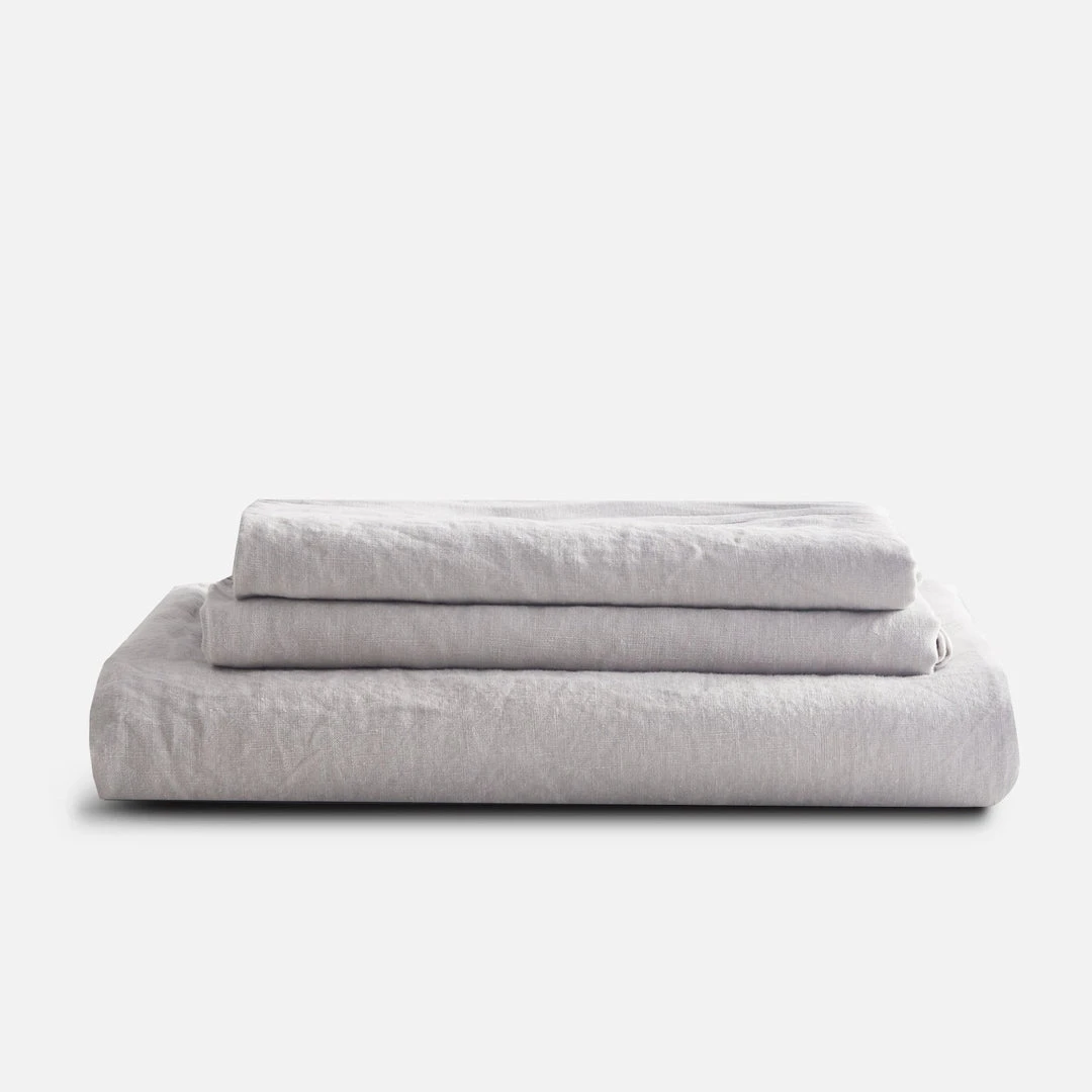 Sijo Best Sellers French Linen Sheet Set - Fog 3 Sijo Best Sellers French Linen Sheet Set - Fog
