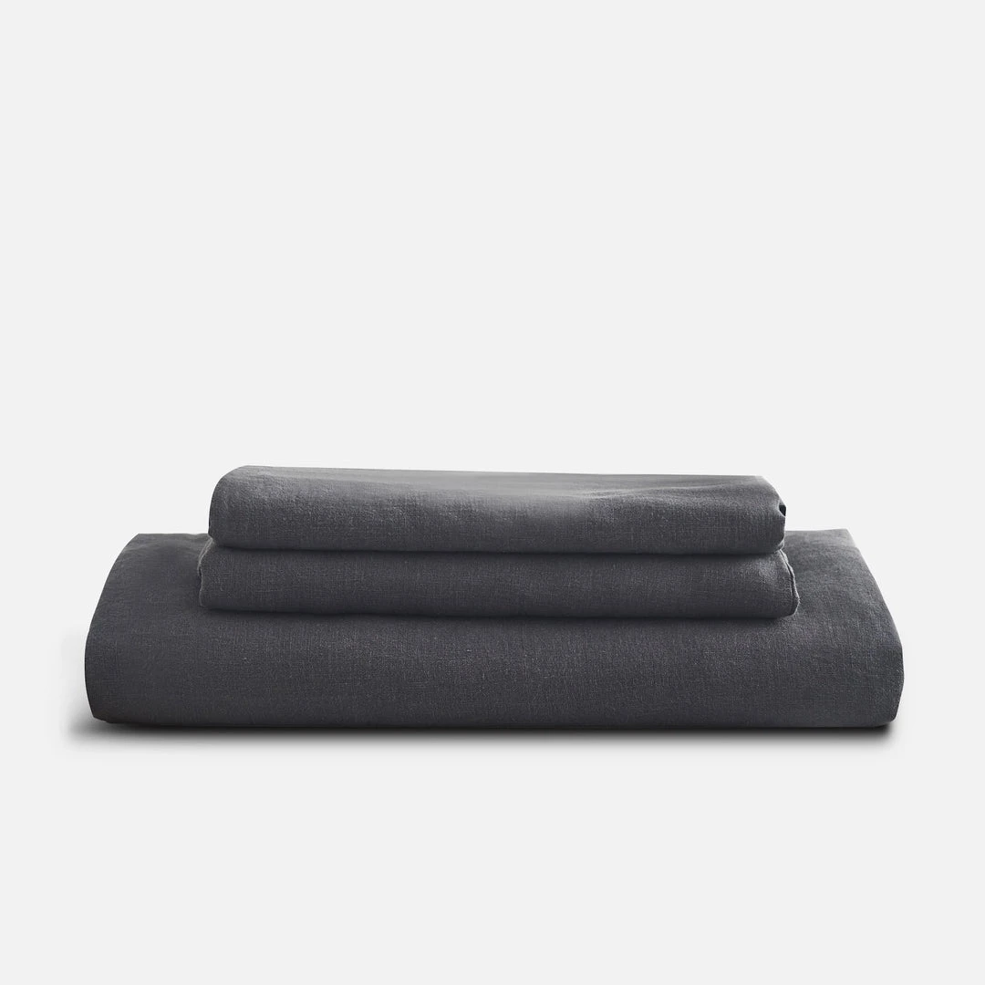 Sijo Best Sellers French Linen Sheet Set - Slate 3 Sijo Best Sellers French Linen Sheet Set - Slate