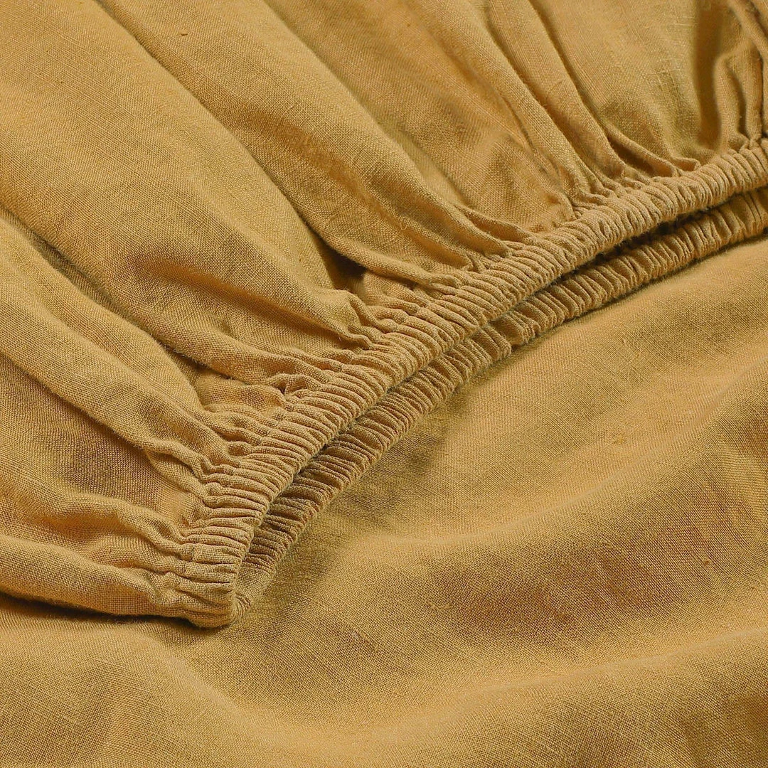 Sijo French Linen Sheet Set - Turmeric 6 Sijo French Linen Sheet Set - Turmeric