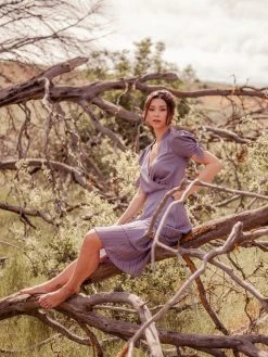 Valani Best Sellers Sitha Tencel Top - Purple Sage