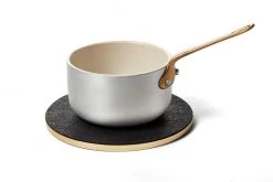 Slash Objects Recycled Brass + Rubber Trivet - Black