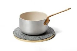 Slash Objects Recycled Brass + Rubber Trivet - Gris Kitchen + Dining