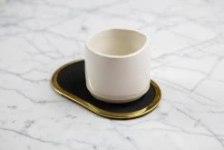 Slash Objects Ring Recycled Rubber Coaster Set - Black