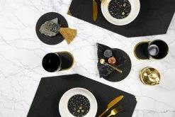 Slash Objects Kitchen + Dining Round Recycled Rubber Trivet Set