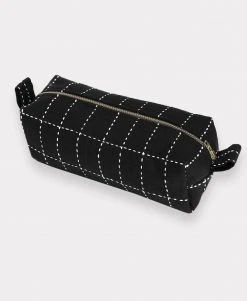 Anchal Accessories Small Grid Stitch Toiletry Bag