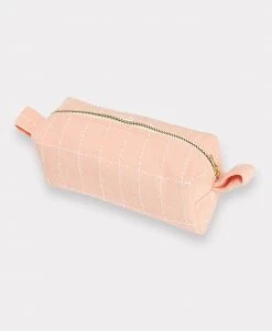 Anchal Accessories Small Grid Stitch Toiletry Bag