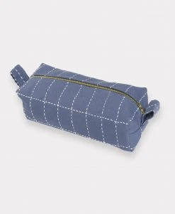 Anchal Accessories Small Grid Stitch Toiletry Bag