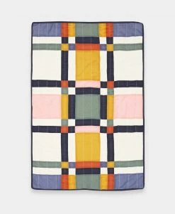Anchal Small Patchwork Multi Plaid Throw Quilt
