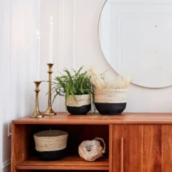 Hathorway Naiya Handwoven Jute Colorblock Baskets (Set Of 3) 8 Hathorway Naiya Handwoven Jute Colorblock Baskets (Set Of 3)