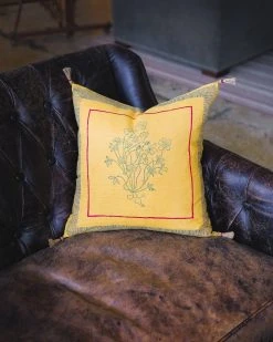 Soil To Studio Best Sellers Aditi Linen Throw PIllow Cover - Yellow 12 Soil To Studio Best Sellers Aditi Linen Throw PIllow Cover - Yellow