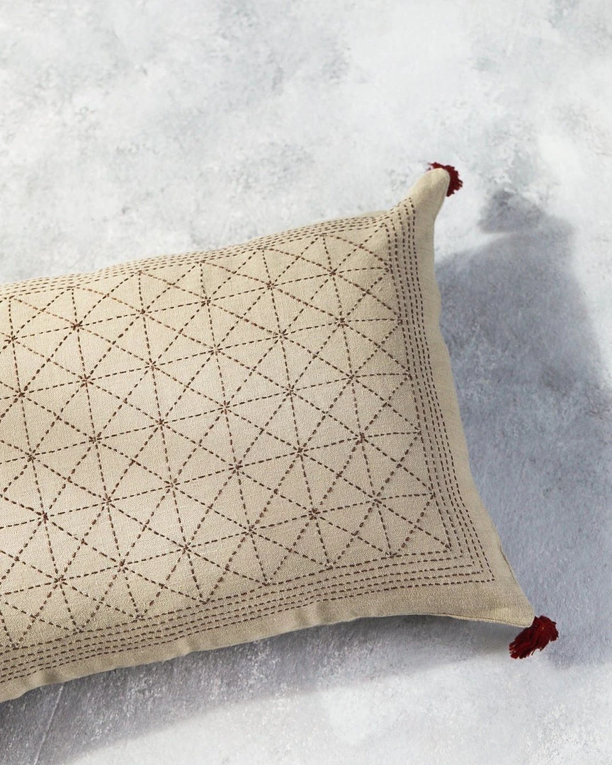 Soil To Studio Avani Linen Lumbar Pillow Cover - Cream Home Goods 4 Soil To Studio Avani Linen Lumbar Pillow Cover - Cream Home Goods