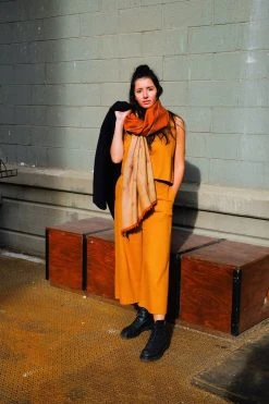 Soil To Studio Pragati Color Blocked Merino Scarf